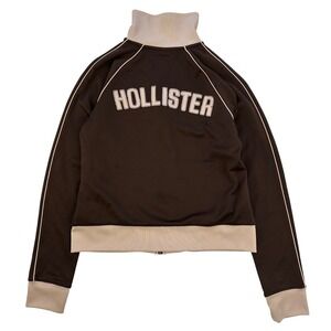 Hollister‎ Track Jacket Full Zip Brown Athletic Huntington Beach S